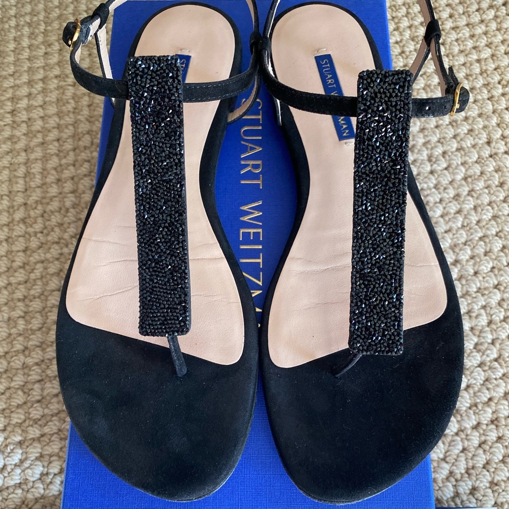 Authentic Stuart Weitzman Splender Crystal Sandal - image 3